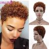 Афро-кудрявые вьющиеся парики Amir, синтетические волосы, короткие натуральные, черный, омбре, коричневый цвет, парик, парик для черных женщин, парик