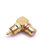 2 шт. медный L-образный RCA прямоугольный коленчатый 90-градусный головной сигнальный кабель