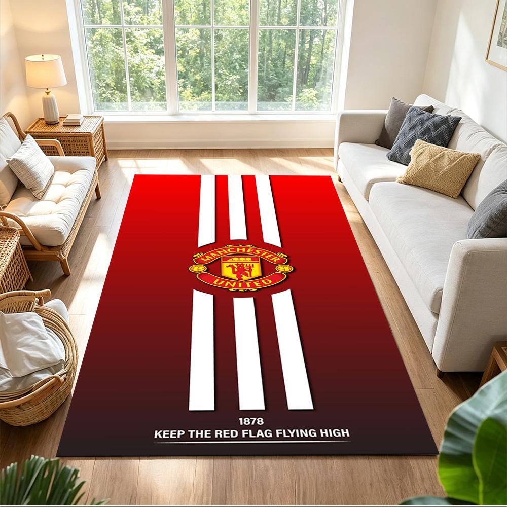 Manchester Floor Mat Suitable for Study room Decorate room Entryway Bedrooms Anti-slip Rug Anime Office Decor Gift for Festivals