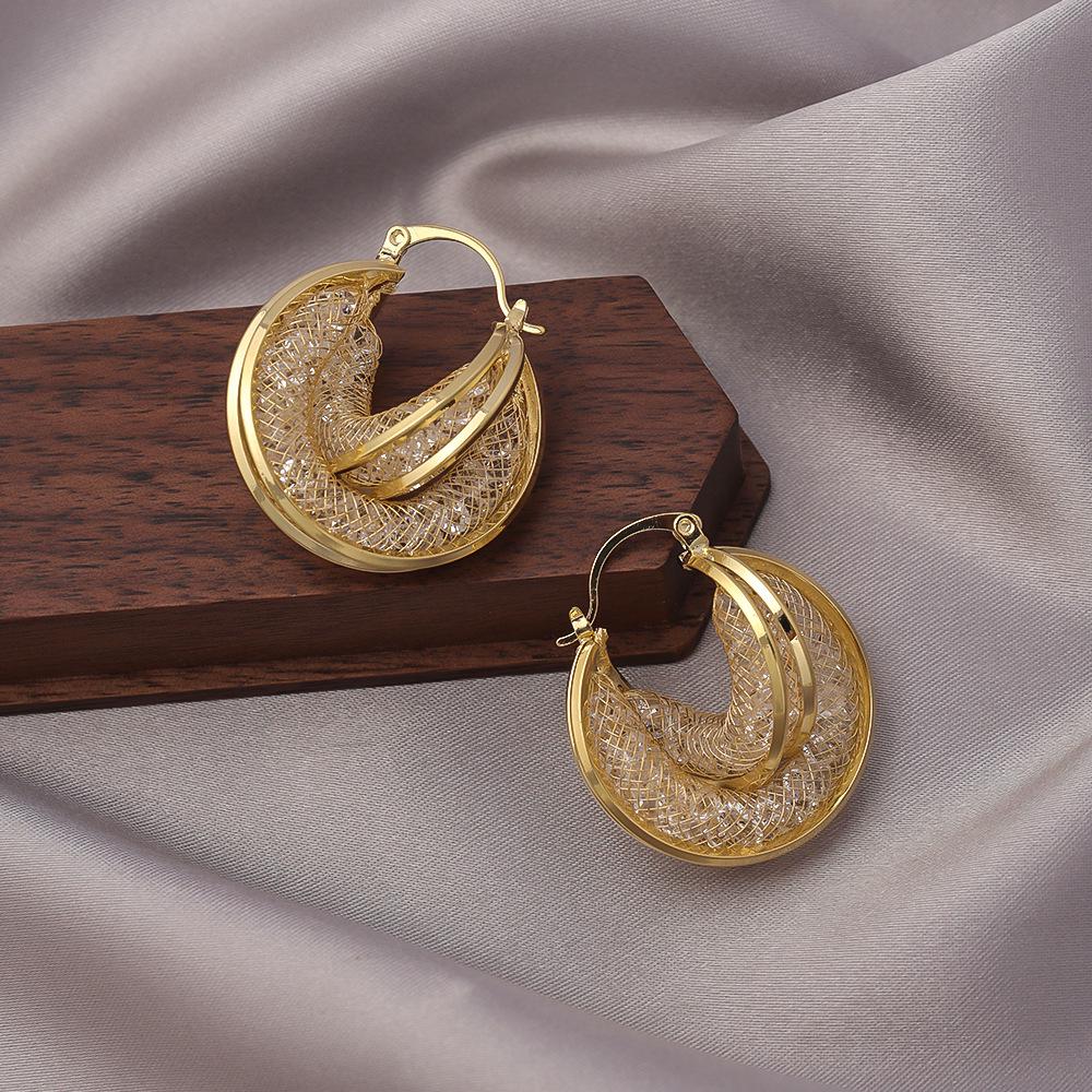 Элегантные серьги с иглами из серебра 925 пробы: Универсальные французские серьги-кольца из меди в нескольких стилях для изысканного образа