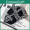 Y2k Goth Style Knit Hat With Chain Pattern For Streetwear And Hiphop Fans
