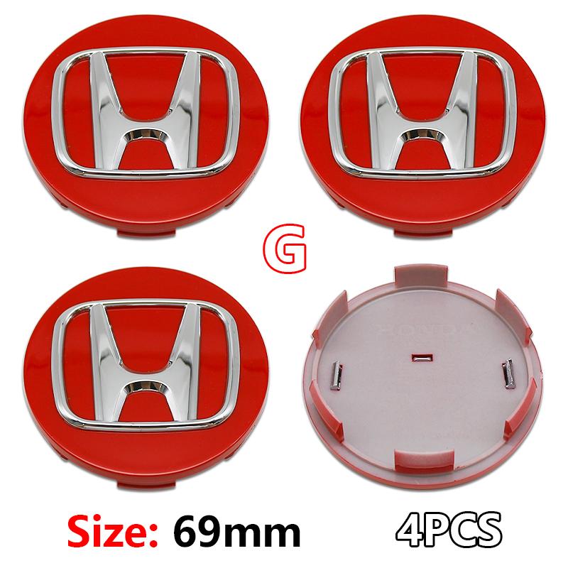 4Pcs ABS Car Wheel Center Hub Center Cap 58mm 69mm Rim Hub Dustproof Cover Emblemem For Honda Accord CRV XRV Civic Odyssey Acces