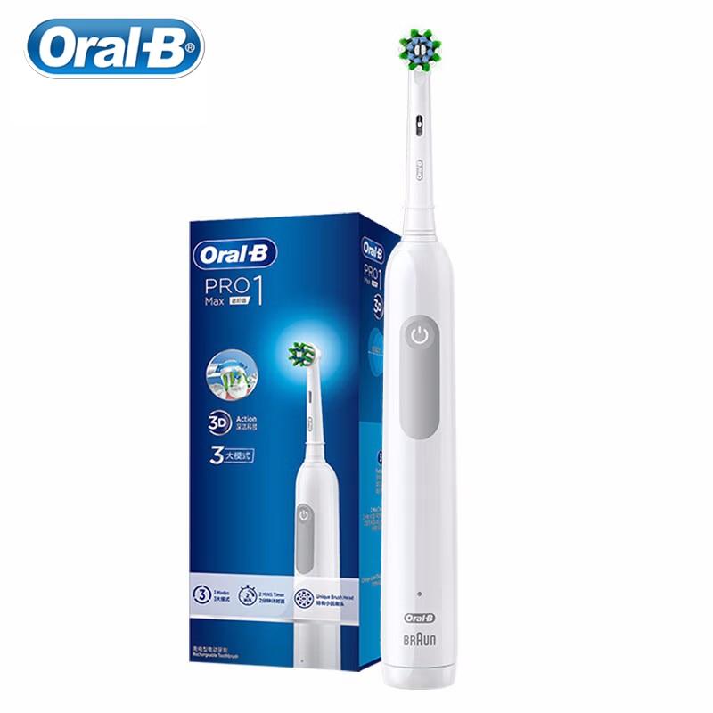Электрическая зубная щетка Oral B ProMax, датчик давления, перекрестное действие, зубная щетка для глубокой очистки зубов, 3 режима чистки с таймером