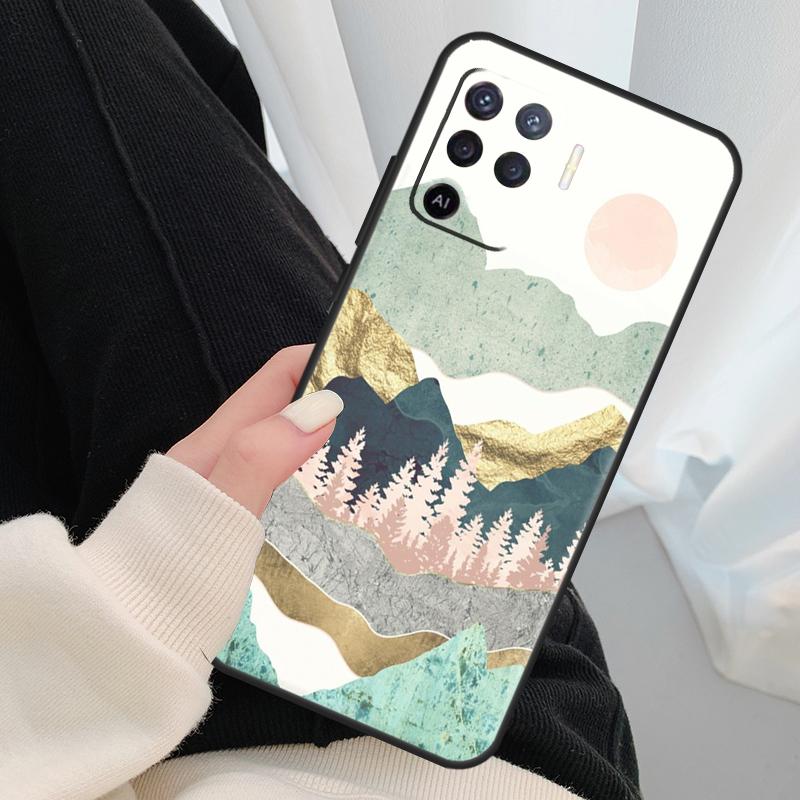 Чехол 'Звездное озеро горы' для Oppo A54 A74 A94 A18 A57 A17 A77 A38 A58 A78 A98 A80 A60 A40 A96 A76 A16 A15 A5 Pro