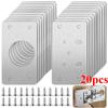20Pcs Cabinet Hinge Repair Plate Kit Stainless Steel Door Hinge Mounting Plate With Holes For Home Kitchen Cupboard Furniture