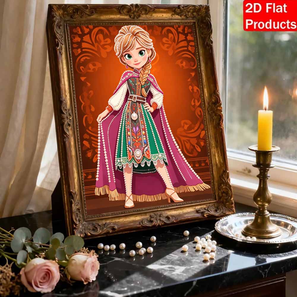 Disney DIY Жемчужное Арт-Рисование Анна в Стиле Коронации из «Холодного Сердца» Домашнее Настенное Украшение Жемчужное Камень-Живопись Картины Поделки Домашнее Украшение