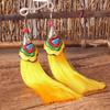 Earrings Ethnic Style Tassel Retro Embroidered Earrings Long Ethnic Tassel