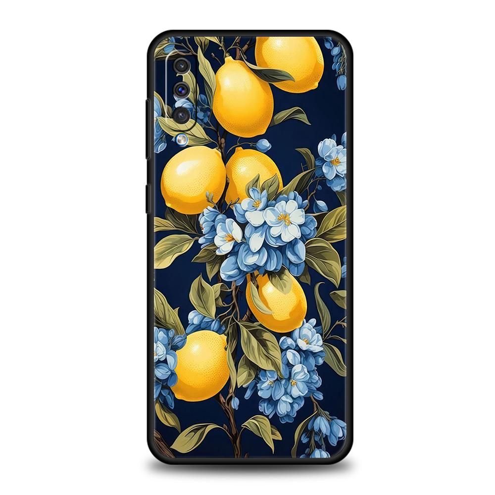 Ретро Фрукты лимон Чехол для телефона Для Samsung A56 A36 A26 A24 A16 A14 A12 A32 A50 A70 A20E A22 A40 A34 A54 A42 A52 5G A04s A06 Чехол