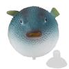 Aquarium Puffer Fish Luminous Simulation Rubber Fish with Suction Cup for Fish Tanks