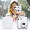 kinokoo Instax Mini 12 Case, Fujifilm Instax Mini 12 Camera Case with Magnetic Closure and Shoulder Strap (White)