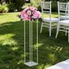 Wedding Flower Stand, 10PCS 80cm Column Flower Stand, Floral Stands with Acrylic Laminate, Cylindrical Cubic Floral Display Rack for Wedding, Party,