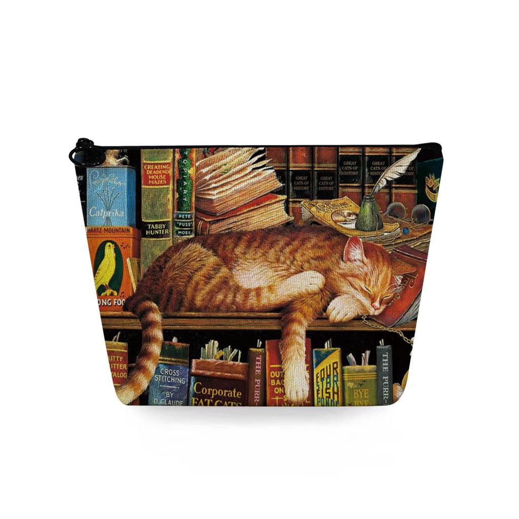 Женская косметичка с принтом кошки, органайзер для туалетных принадлежностей, дорожный чехол для хранения 6784