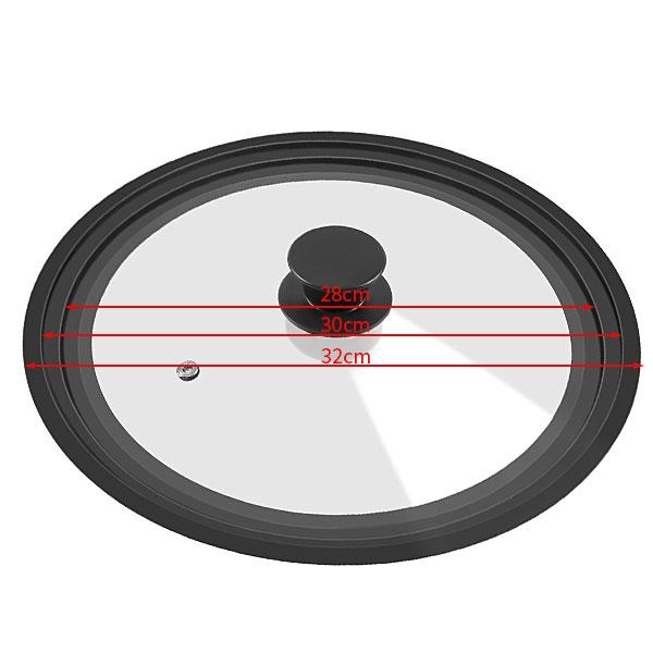 16-22-28-32 см Универсальная крышка для кастрюль, сковород и сотейников Крышка для кастрюли с термостойким силиконовым ободком и закаленным стеклом