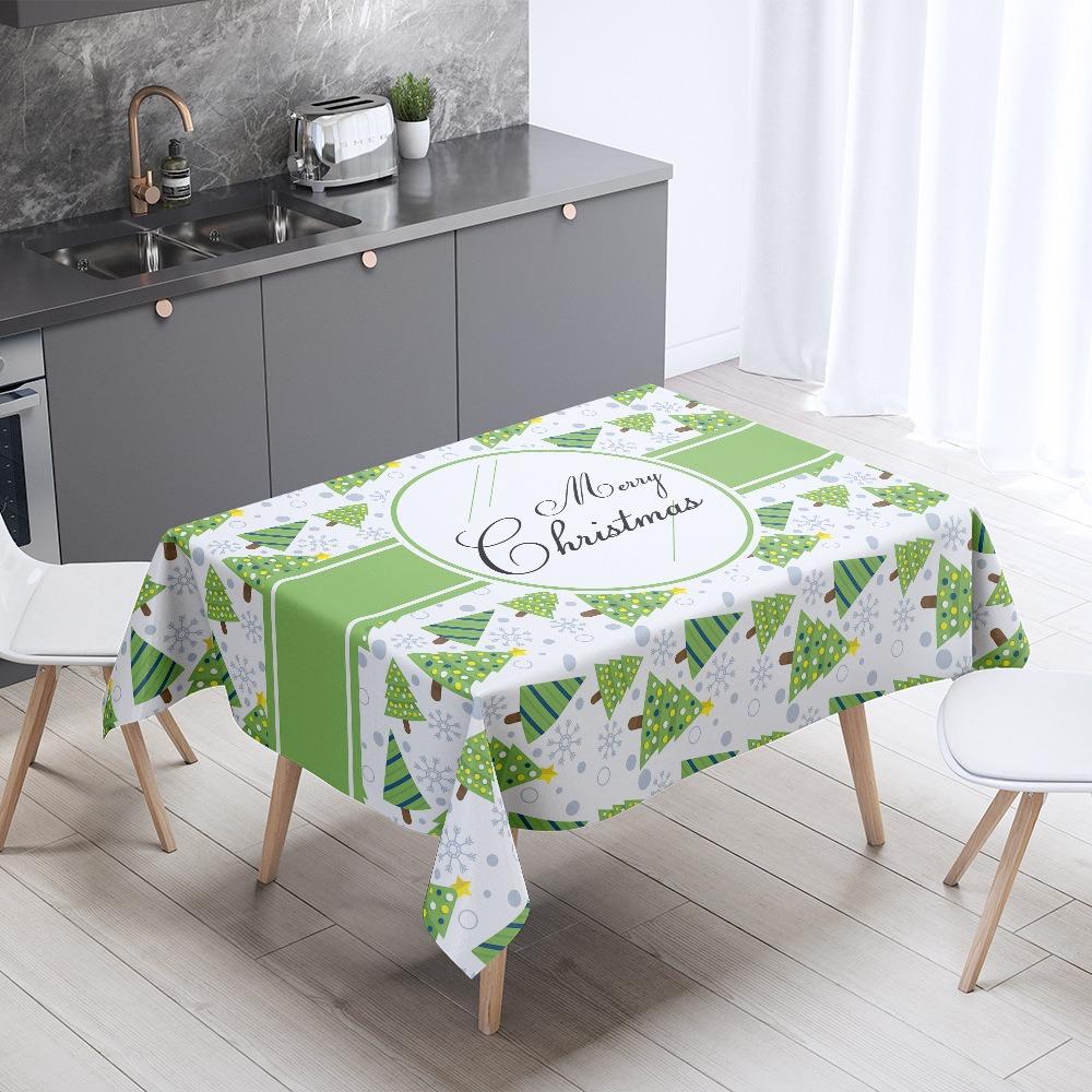 Рождественская скатерть для журнального столика Скатерть для праздничного подарка Украшение брезент