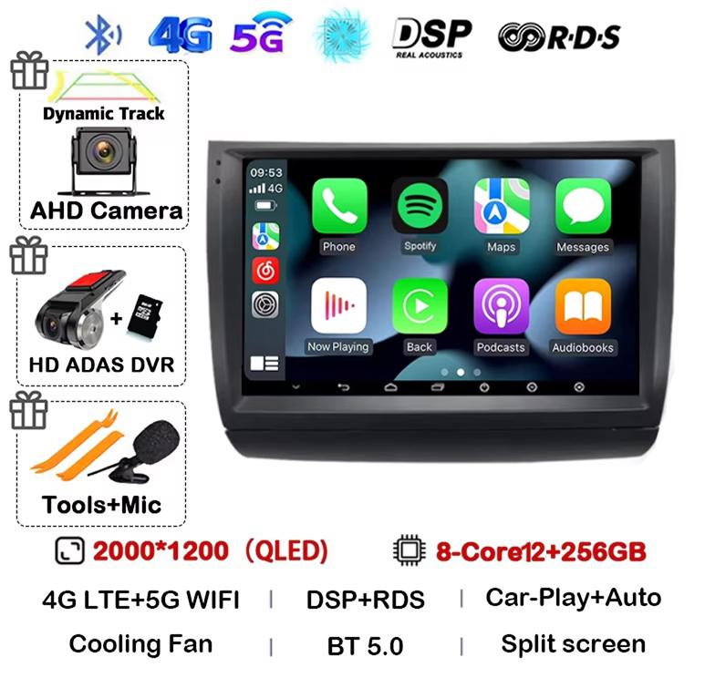 Android 14 Carplay Auto WIFI+4G автомобильное радио для Toyota Prius 20 2002-2009 мультимедийный проигрыватель GPS стерео 360 камера головное устройство аудио