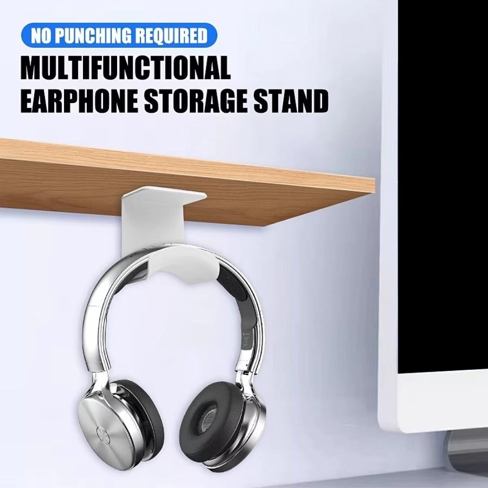 Multifunctional Wall Mount Headphone Hanger Foldable Under Desk Headset Holder  Gaming Accessories