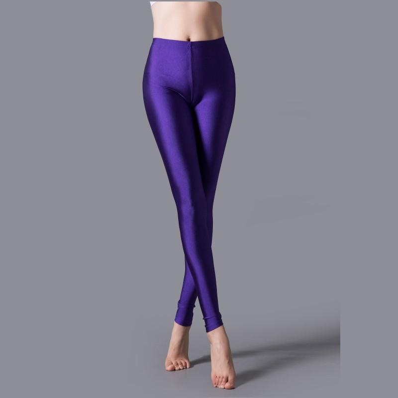 Women Leggings Girl Slim Cropped Trousers High Elasticity Skinny Casual Pants Dance Performance Trousers