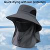 Широкополая шляпа-ведро с защитой от ультрафиолета UPF 50+, летняя шляпа с козырьком для рыбалки, с клапаном на шее и защитой лица для кемпинга, походов, садоводства