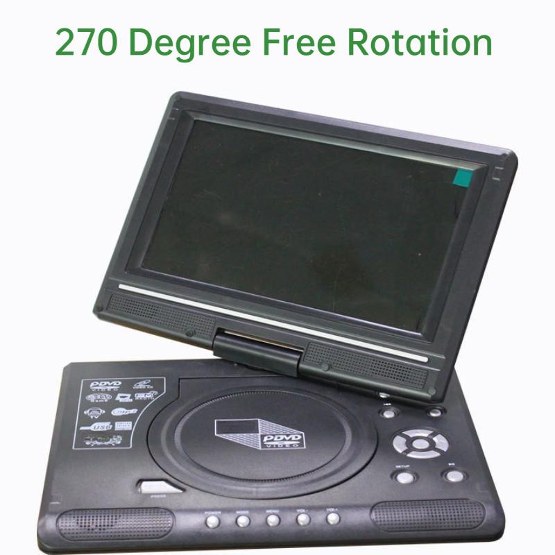 9,8-дюймовый портативный мини-телевизор высокой четкости EVD с большим рупором, CD-плеером и мобильным DVD-плеером.