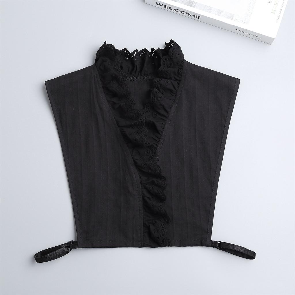 Fashion Half Shirt Style Fake Collar for Women Stand Detachable Collar Fake Girls Vintage Lace Ladies False Blouse Collar Decor