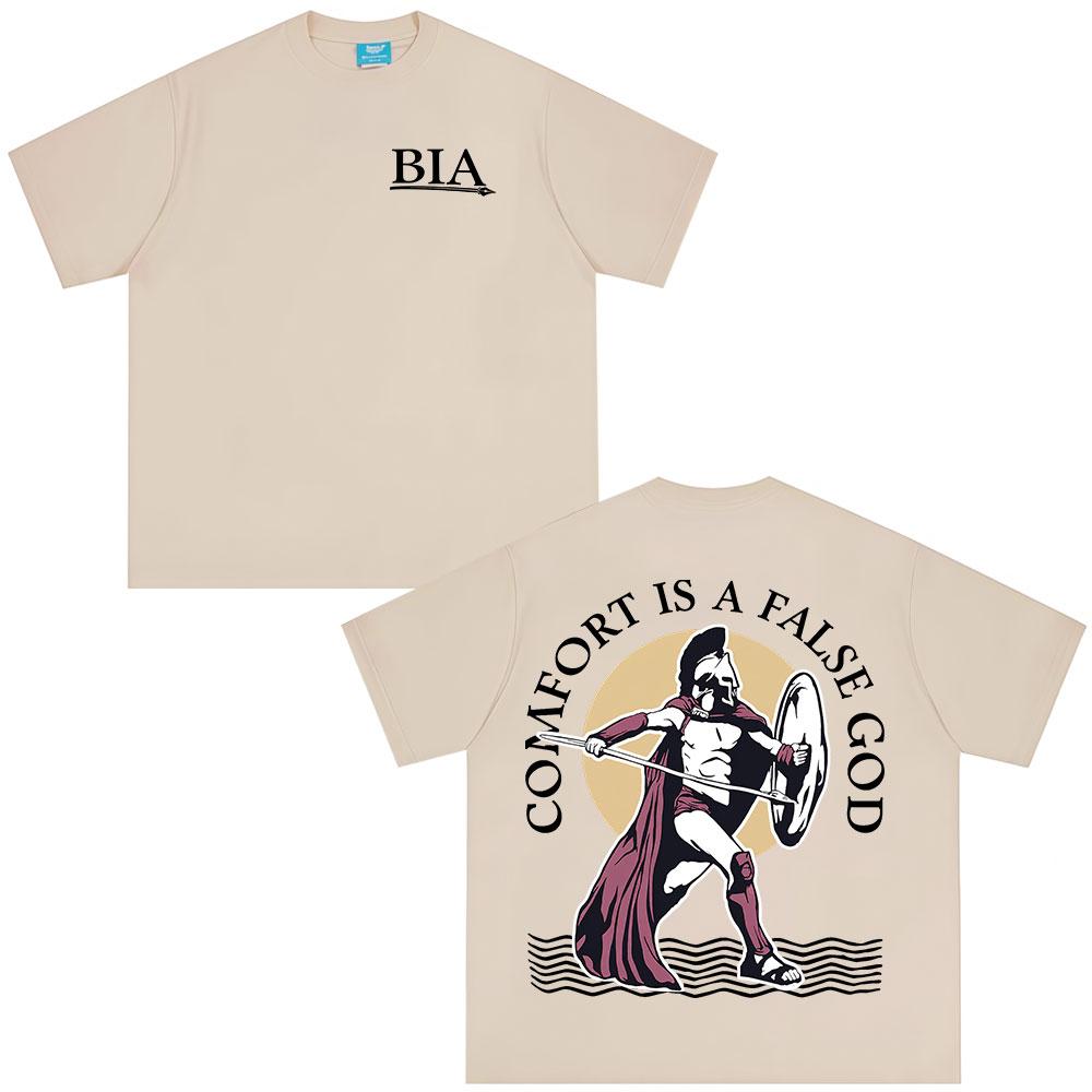 False God Brothers in Arms Double Sided Print Tshirt Unisex Women Clothing Summer Casual Cotton Oversized Short Sleeves T Shirts