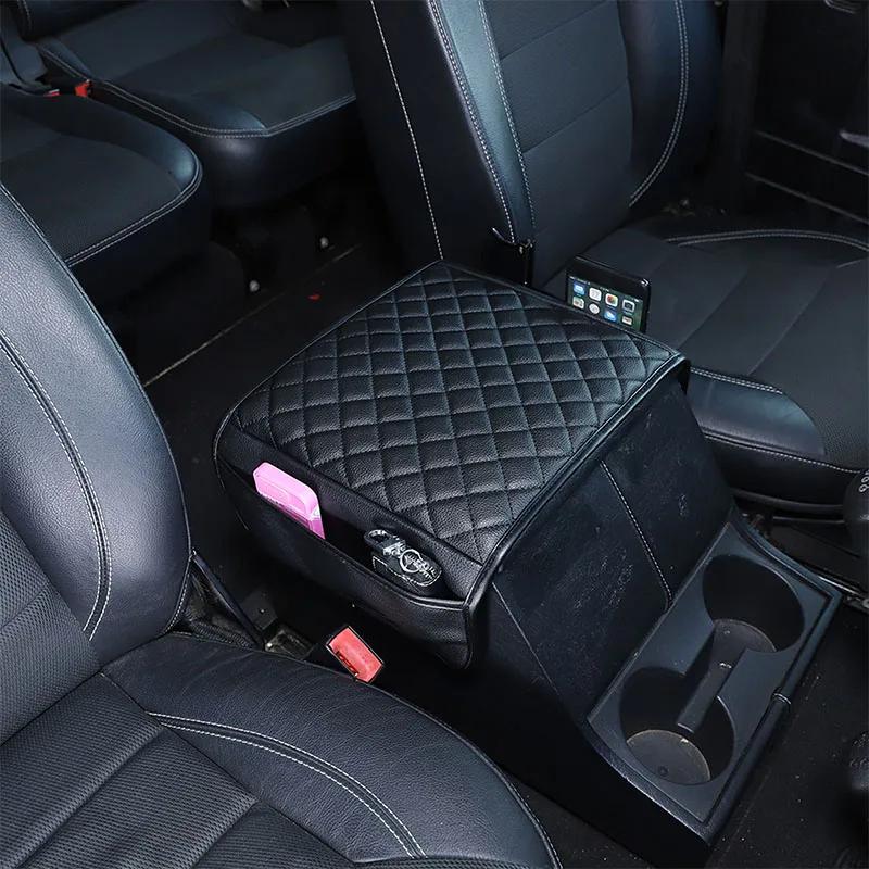 Для Land Rover Defender 90 110 2004-2018 Автомобильный центральный подлокотник Коробка Защитная крышка Кожаная защитная крышка Аксессуары для интерьера