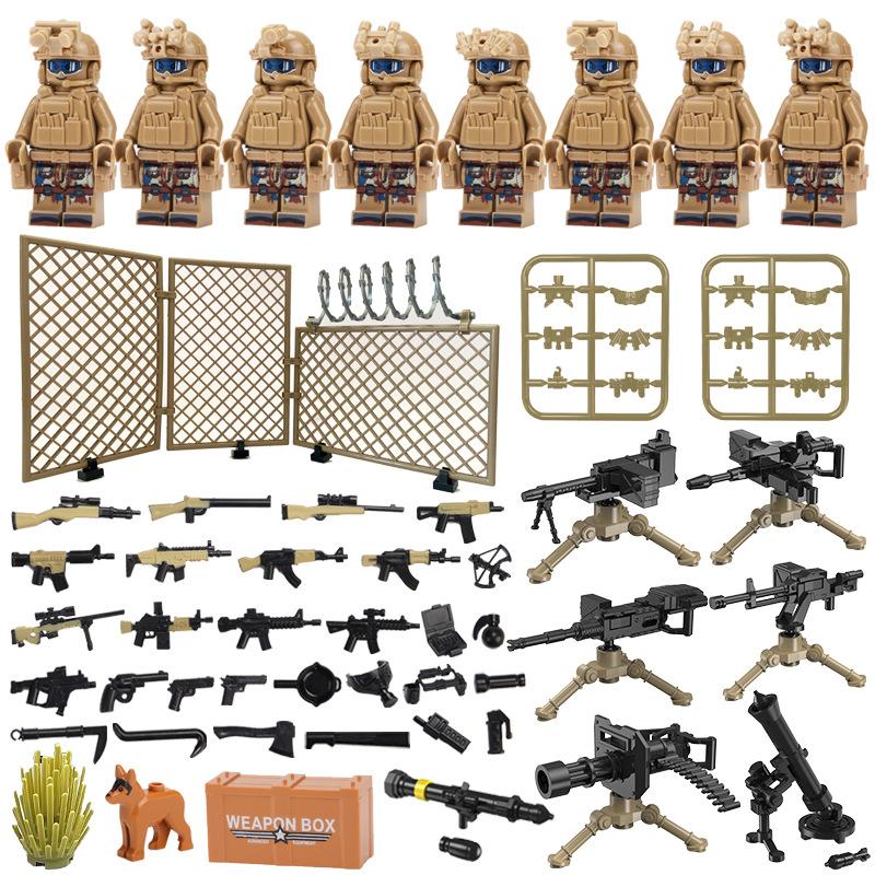 В мешке вооруженный альфа-коэффициент Черная пантера SWAT Team собранная сцена строительные блоки игрушки