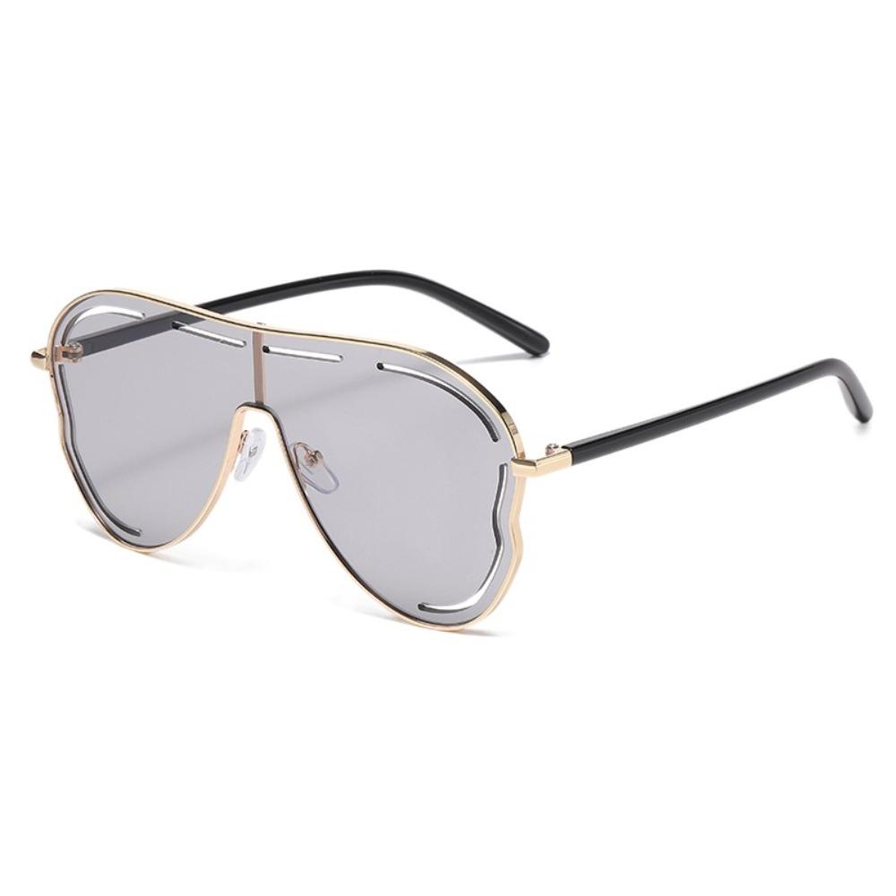 Big Frame Pilot Sunglasses Hollow Anti-UV Glasses Simple Women Sunglasses Summer