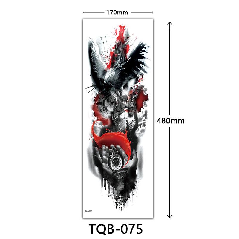 Наклейка-тату на всю руку, Наклейка-тату на всю руку с большой картинкой, Наклейка-тату с цветами на руку Тату