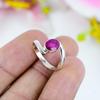 925 Sterling Silver Ring, Dyed Ruby Gemstone Ring, Handmade Ring, Bezel Ring, Anniversary Ring