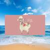 Cute Llama Alpaca Pattern Beach Towel Cartoon Animal Bath Towel for Sport Camping Yoga Surf Microfiber Quick Dry Swimming Cover