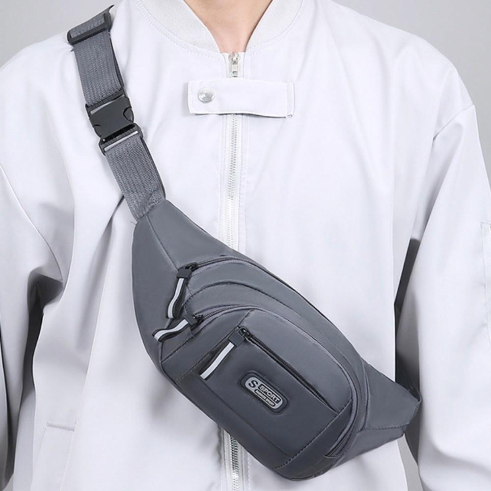 Large Capacity Mobile Waist Bag Wear-resistant Sports Walking Bag Fashion Men Chest Bag Riding