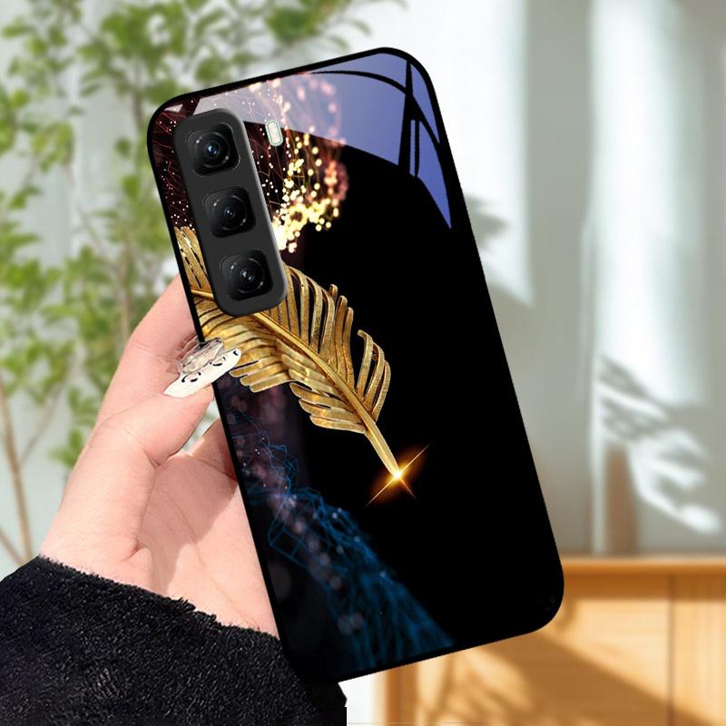 Чехол X6886 для Infinix Hot 60 60i 60Pro Pro Plus, модный и роскошный, из закаленного стекла, защитный чехол для телефона Infinix Hot60 Pro Plus.