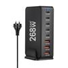 Многопортовое зарядное устройство USB GaN мощностью 268 Вт: Мощная настольная зарядная станция для мобильных телефонов и ноутбуков.