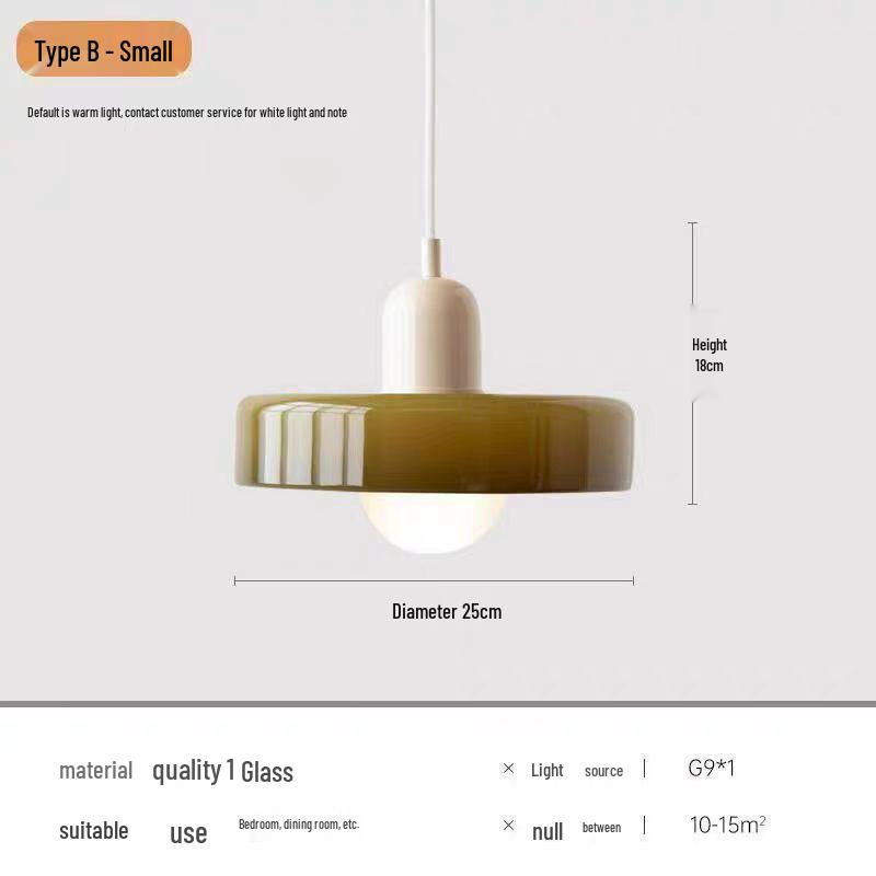 Винтажный подвесной светильник из зеленого стекла в стиле Мемфис - Современная прикроватная люстра в стиле Баухаус