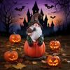 Halloween Gnome Decoration Pumpkin Couple Resin Figurine Fairy Tale Themed Gnome Sculpture Indoor Outdoor Table Desk Home Decor