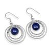 Natural Lapis Lazuli Gemstone 925 Sterling Silver Handmade Drop Dangle Earrings for Women & Girls