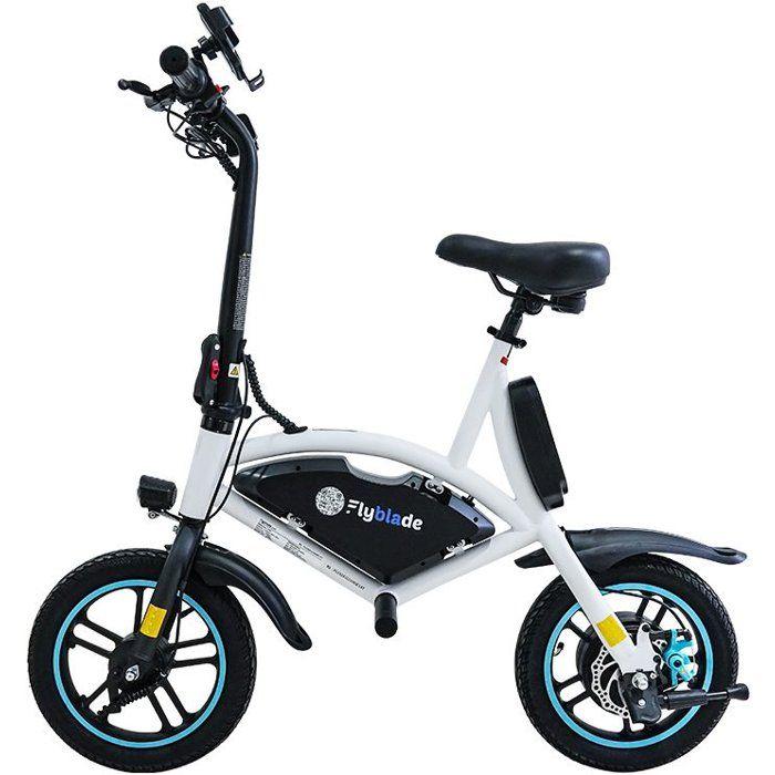 Draisienne électrique - FLYBLADE - C147 - 14" - 350 W - Autonomie 25 Km - Support de téléphone - Blanc