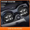 /2Pcs Car Emblem Anti/Slip Pad Water Cup Holder Drink Coaster For BMW edc3 WORKS One Cooper JCW R60 R59 R58 R57 R56 R55 F55 F56 3edc