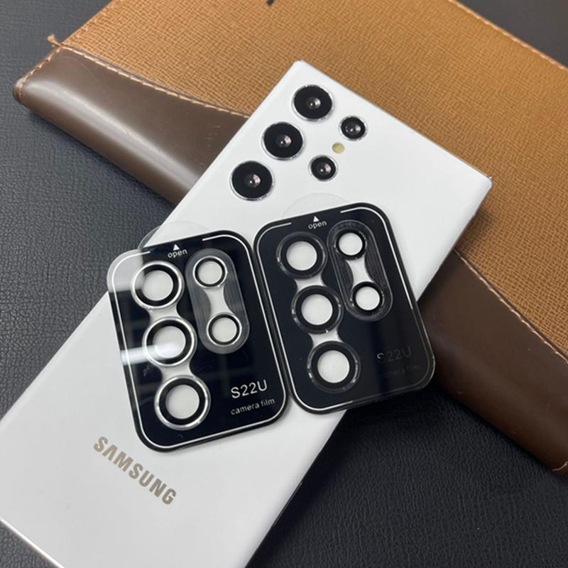 For Samsung Galaxy S22 Ultra Camera Lens Protectors Metal Camera Ring Case Glass for Samsung S 22 S22Ultra 5G Protective Cap