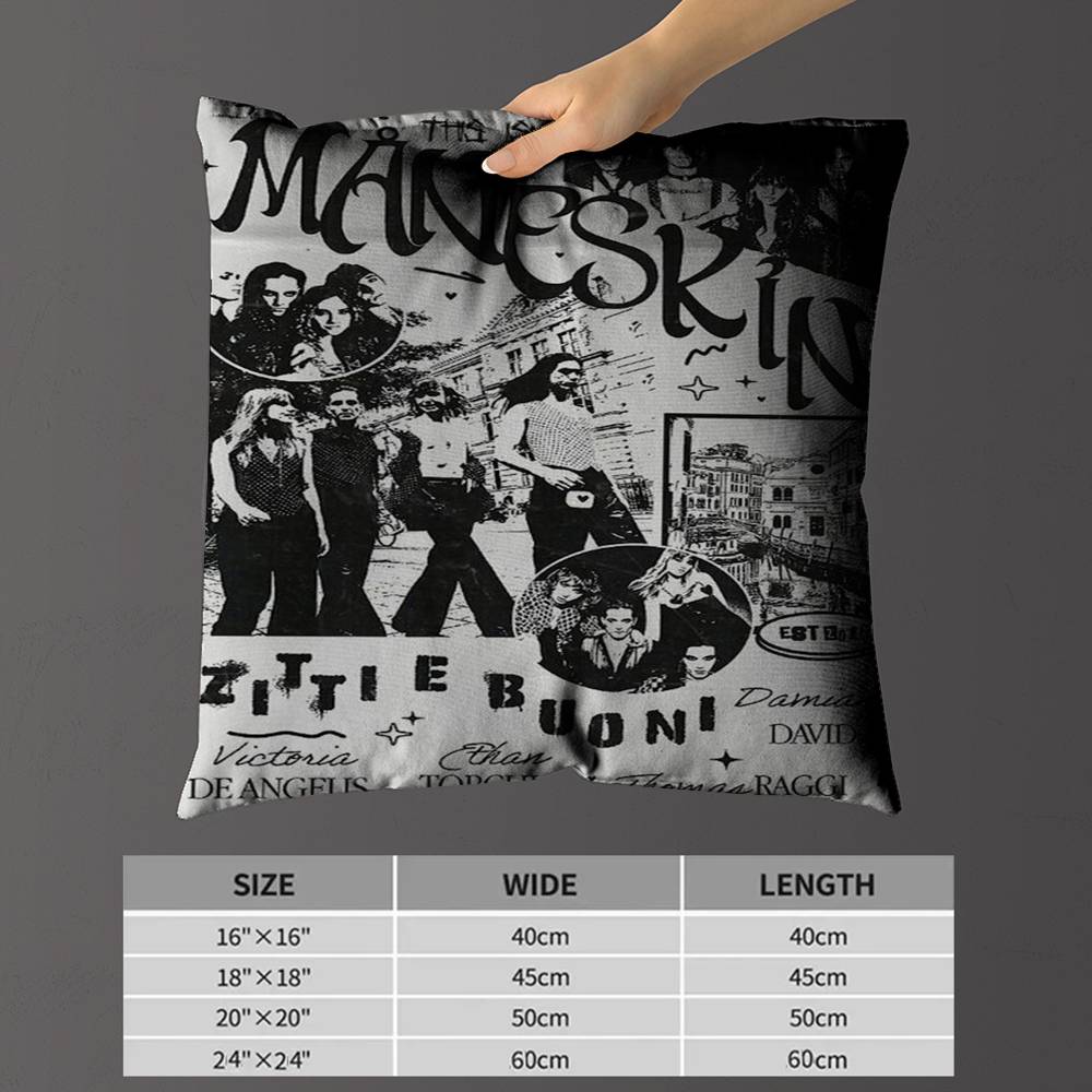 MManeskin band Pillow Gift Home Office Decoration Pillow Bedroom Sofa Car Cushion CoverPillow Case