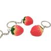 Cute Simulation Strawberry Keychain Lovely Fruit Keyring Car Key Holder For Women Girl Bag Pendant Decoration