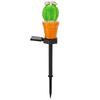 Lawn Light IP65 Waterproof LED Solar Spike Landscape Lamp for Outdoor Backyard GardenSingl Headed Cactus