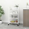 VidaXL 4-Tier Kitchen Cart White 46x26x85 Cm Iron 336326