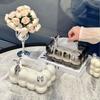 Nordic Light Luxury High-looking Tissue Box Home Living Room Coffee Table Tissue Storage Box Creative Transparent Tissue Box