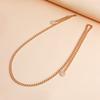European and American hot-selling body chain simple single-layer thick aluminum chain body chain personalized punk vacation waist chain Spice girl