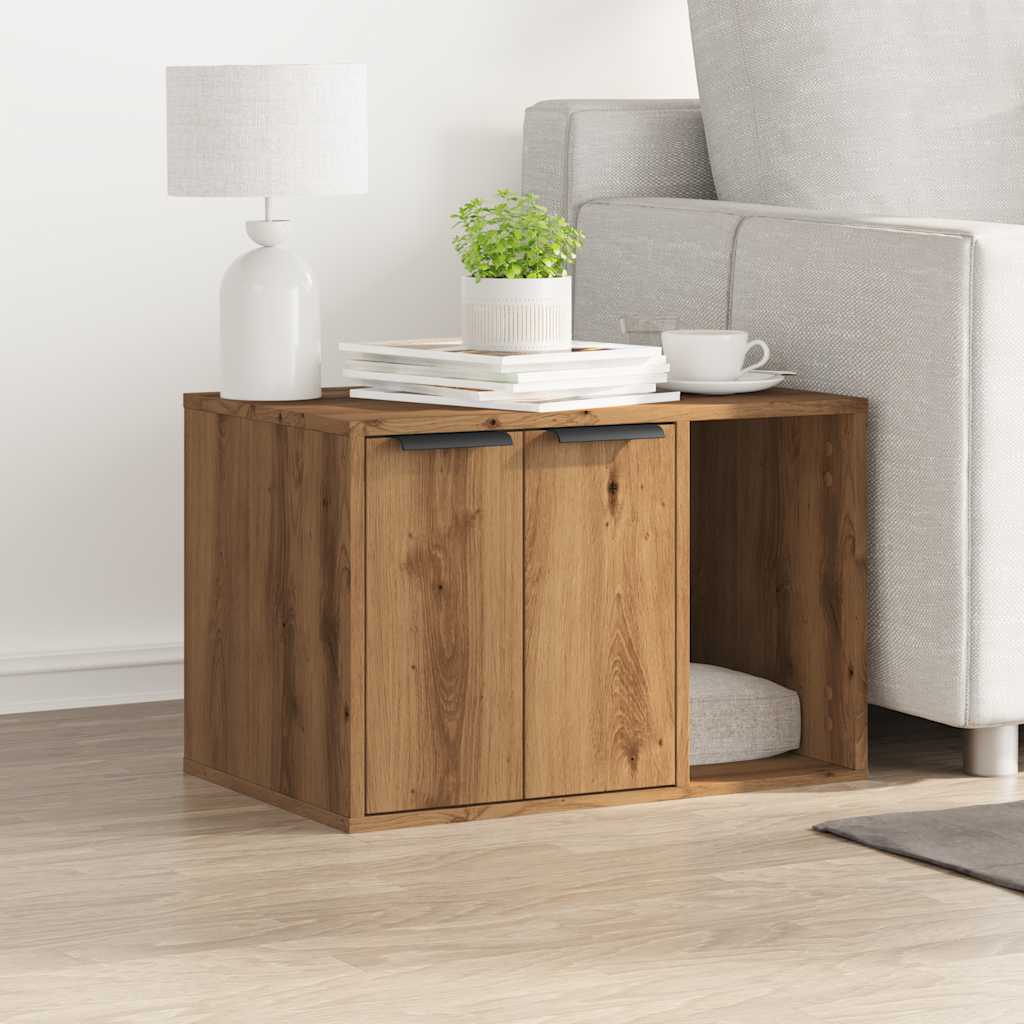 Cat Litter Box Artisan Oak 60x40x40 cm Particleboard