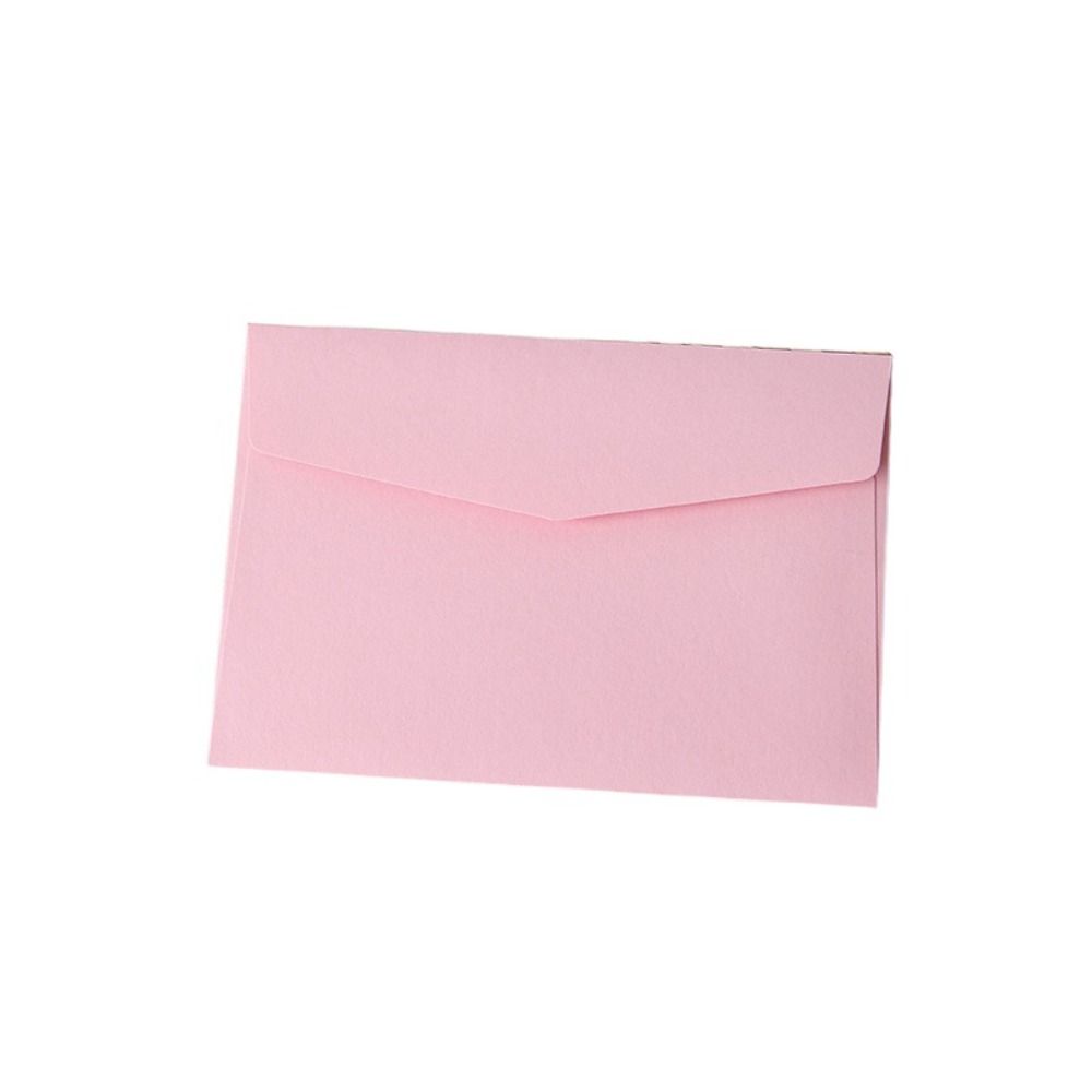 10pcs Blank Invitation Cards Candy Color Macaron Color Greeting Cards Packing Envelope Postcard