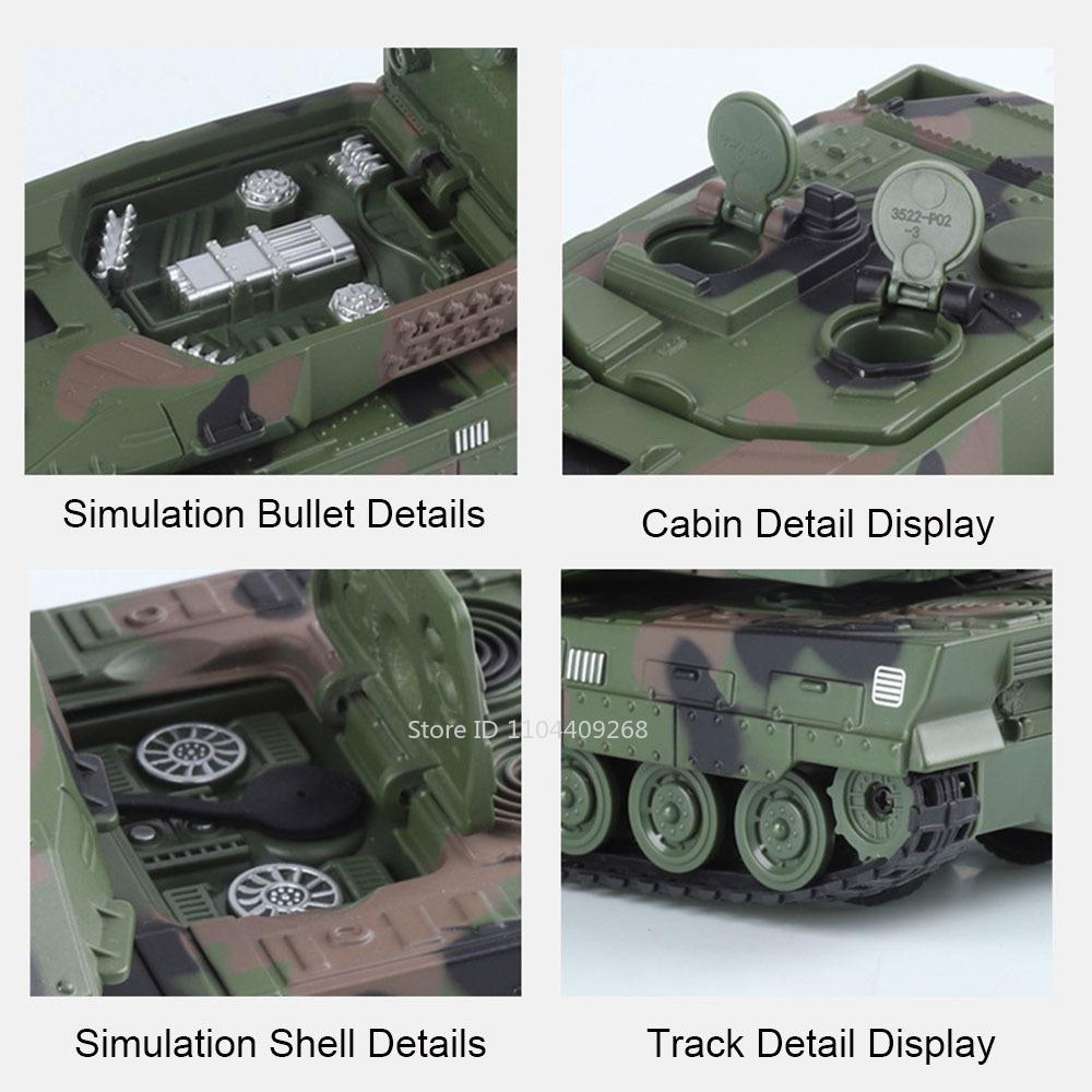1:32 Leopard2 T-90 M4 Основной Боевой Танк Тигр Тяжелые Танки Модель Игрушечная Машинка Звук Свет Спрей Модели Военной Техники для Мальчиков Детей