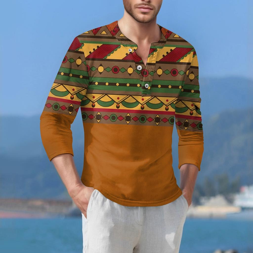 Men'S T-Shirt Street Casual Fashion Long Sleeved Top